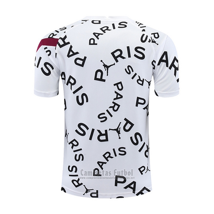 Camiseta de Entrenamiento Paris Saint-Germain Jordan 2020-2021 Blanco y Negro